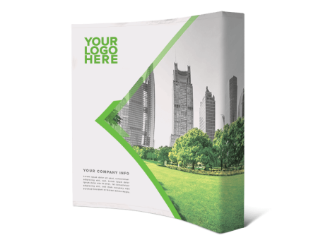 8'x8' Printed Pop-Up Wall - Curved