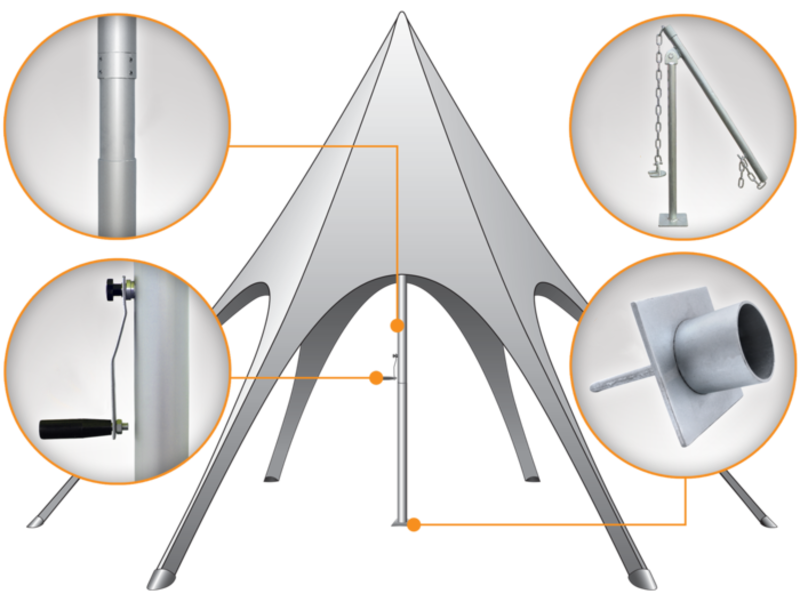 26' Printed Sky Tent