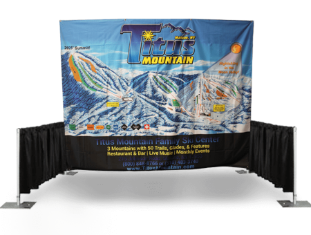 10'x8' Printed Tradeshow Backdrop w/ Hardware
