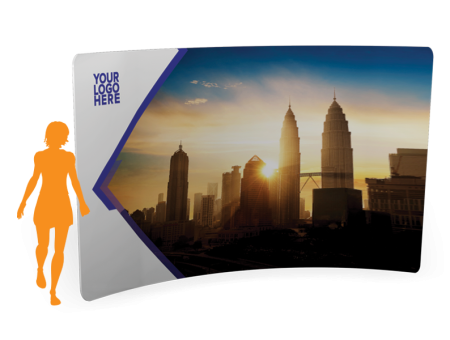 10'x 7.5' Tension Wall w/ Hardware - Curved