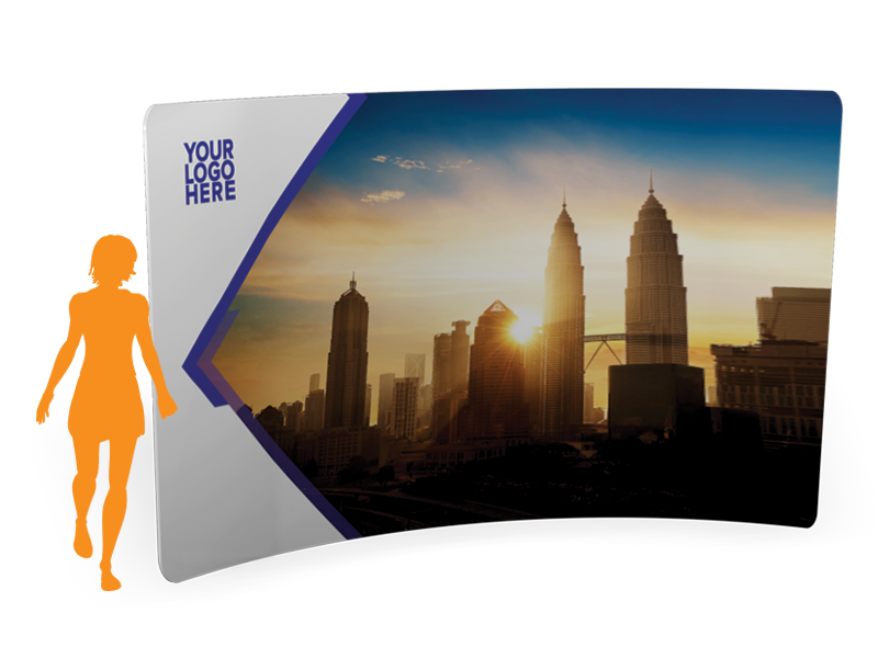 10'x 7.5' Tension Wall w/ Hardware - Curved