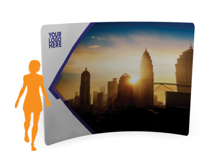 8'x 7.5' Tension Wall w/ Hardware - Curved