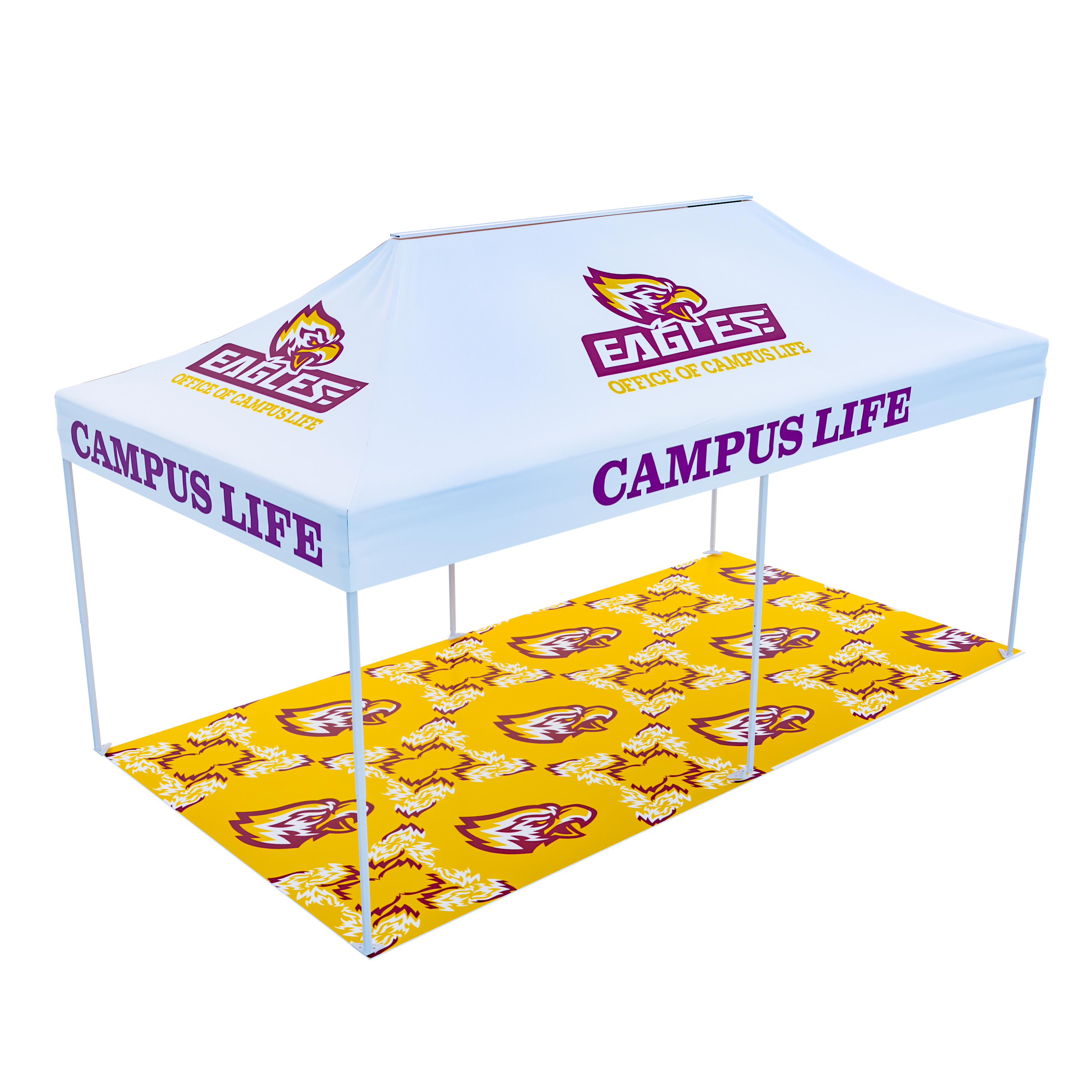 custom printed flooring for 10'x20' pop up tents