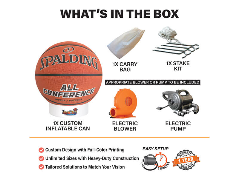 inflatable ball replicas - what's in the box