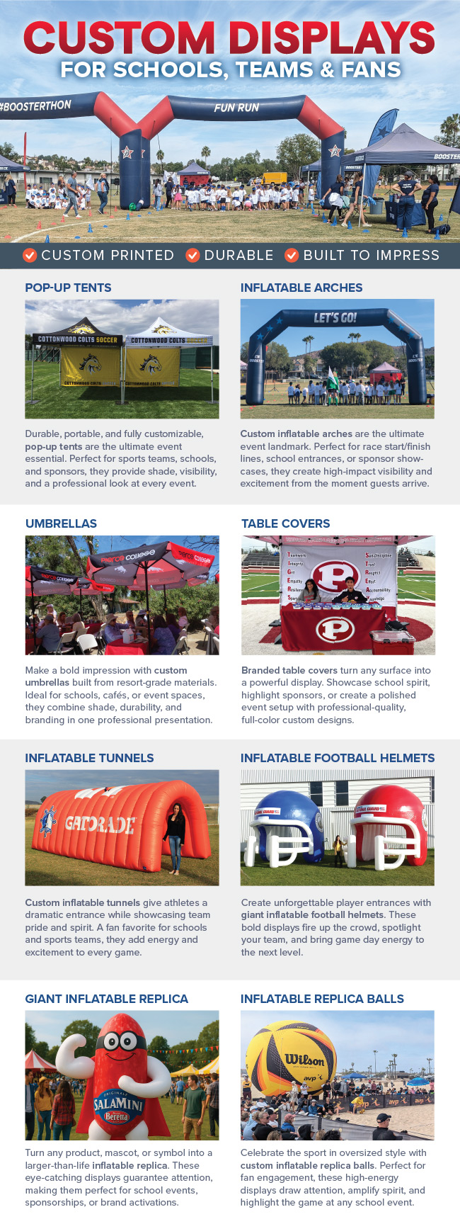 CS Custom Displays for Schools, Teams and Fans
